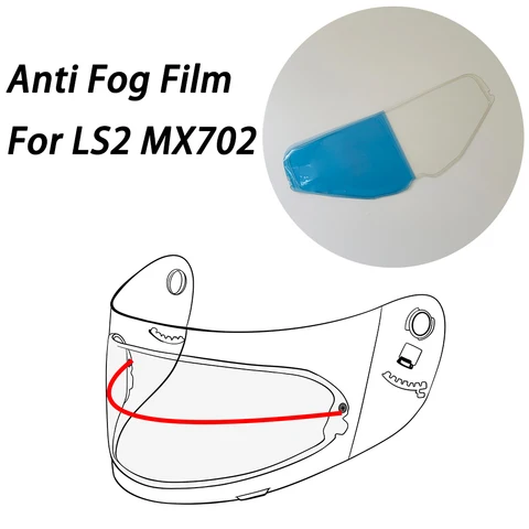 Защитная противотуманная пленка для визора мотошлема LS2 MX702