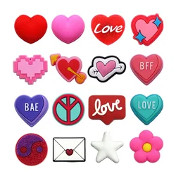 1pcs Original Expression of Love PVC Shoe Charms Decorations Heart-shaped Shoe Upper Buckle Accessories Cupid's Arrow Clog Pins