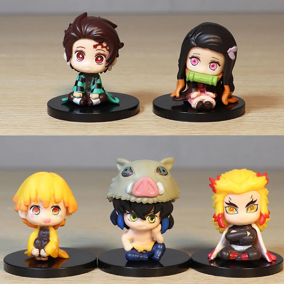Demon Slayer Kimetsu No Yaiba Anime Theater Edition Action Figure Set - Kamado Tanjirou Nezuko Agatsuma Zenitsu PVC Collectible