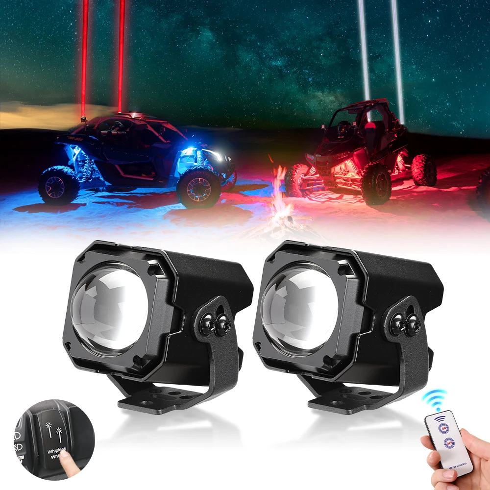 

Whip Lights for Side by Side For 1.5''-2'' Tube Clamp Set For Can-Am Maverick X3 Spot Beam Pod Lights Whipless LED Whip Lights
