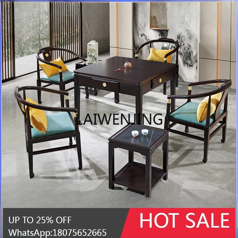 solid mahjong machine new Chinese home automatic dining table mahjong table dual-purpose