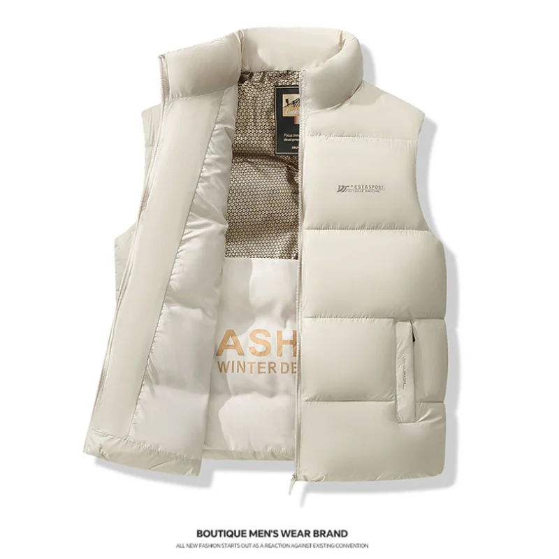 

Men's Solid Color Zipper Pocket Lunch Break Fashion Casual Vest