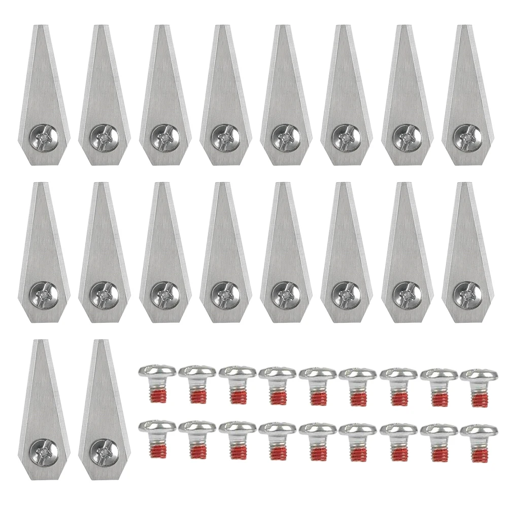 

18Pcs Grass Cutter Blade Anti-rust for Bosch Indego 800 1000 1200 (Silver)