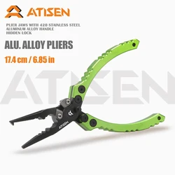 Piscifun Fishing Pliers with Split Rings, Ultralight Aluminum Fishing Tackle Pliers with Tungsten Steel Braid Cutters, Sheath an