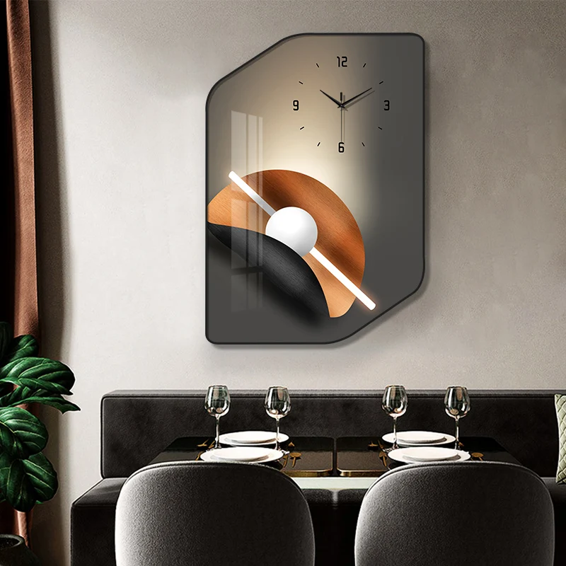 

Large Size Geometric Aluminum Alloy Frame Wall Clock, Luxurious Muted Quartz Clock for Home Decor,living Room,bed Room Décor