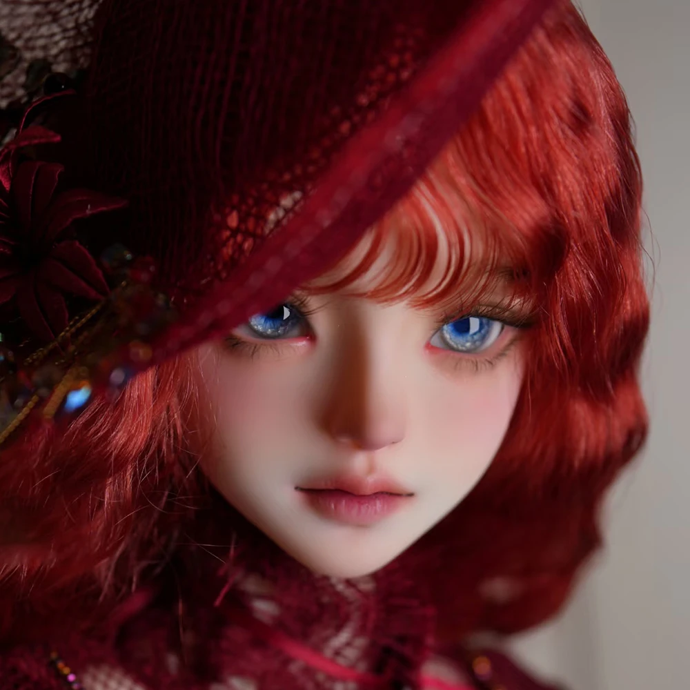 New 1/3 BJD Doll Head No Makeup Resin Material Women Doll Head DIY Doll Accessories Head No Makeup Toys