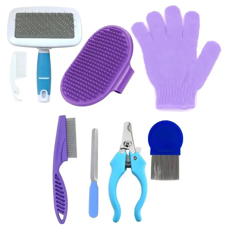 【THANKSGIVING DAY】8-Piece Mini Pet Grooming Kit, Grooming Kit, Including Pet Clippers And File, Etc.