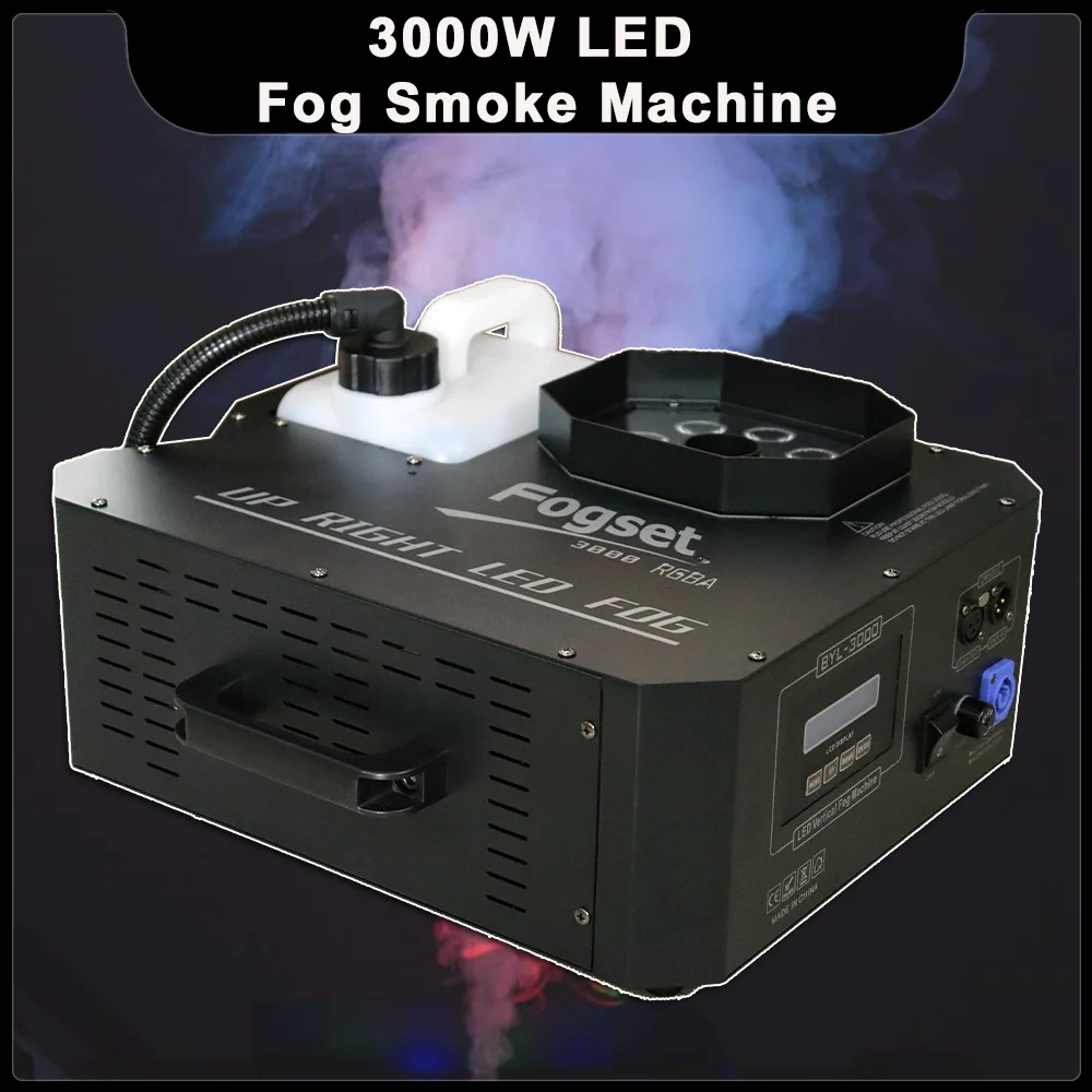 

New Arrival 3000W LED RGB Fog Smoke Machine with Remote Control DMX512 For DJ Disco Party Wedding Professional Stage Effect