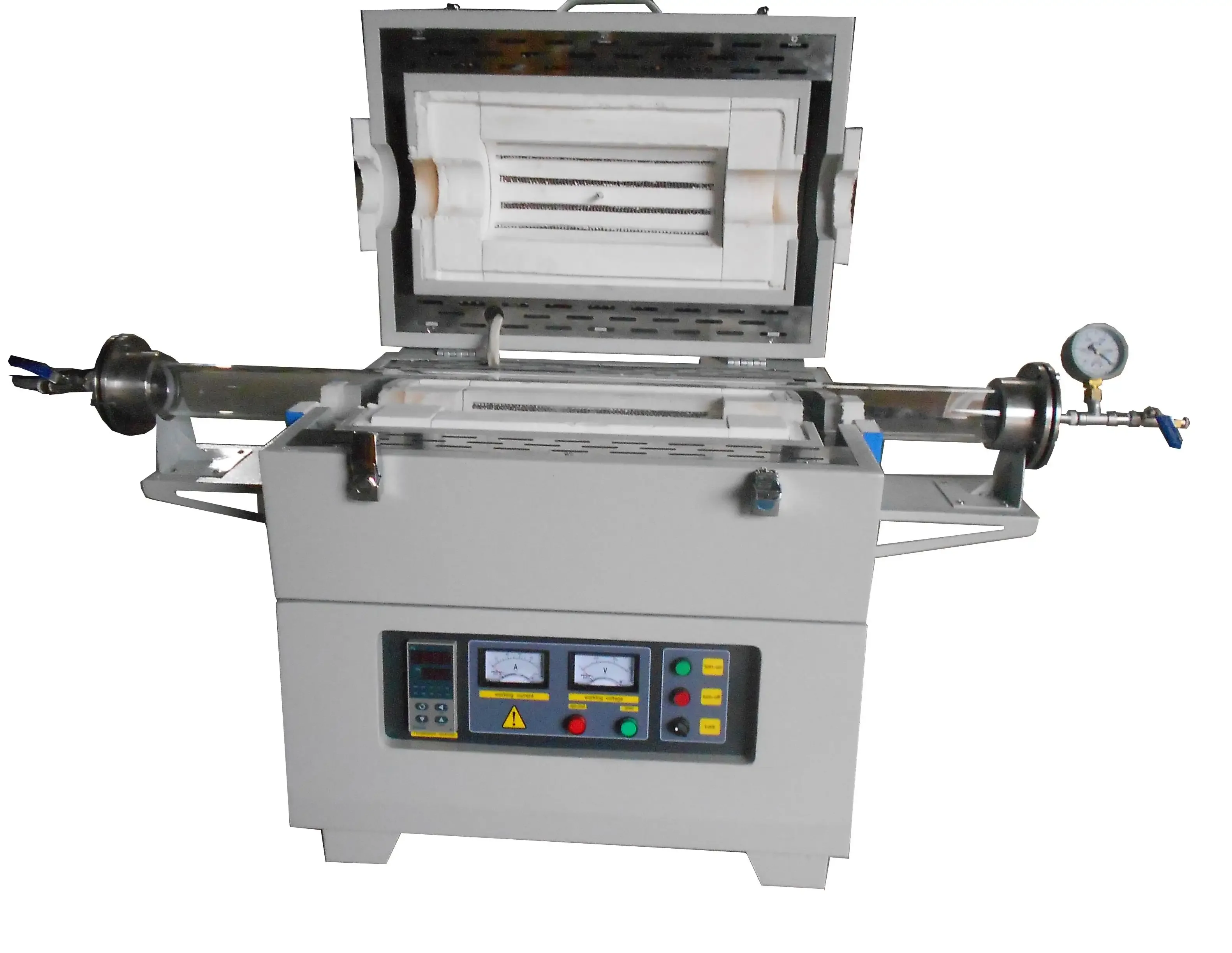 Нагревательное устройство, используемое в лаборатории вакуумной трубчатой печи.