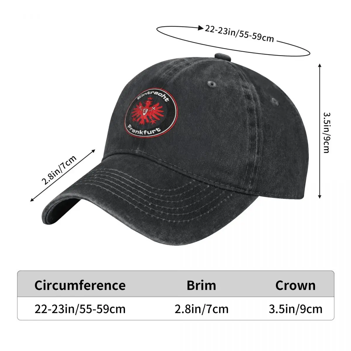 Eintracht Frankfurted Baseball Cap Tennis Skate y2k Retro Hip Hop Dad Hats Men Adult Casual Sunscreen Baseball Caps