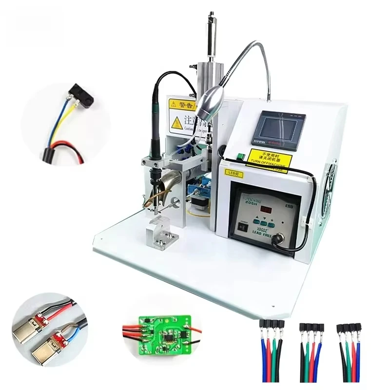 

XXZ-013 Electric/Pneumatic Soldering Machine DC/DB head Soldering iron USB Cable Power Plug Welding machine Soldering Station