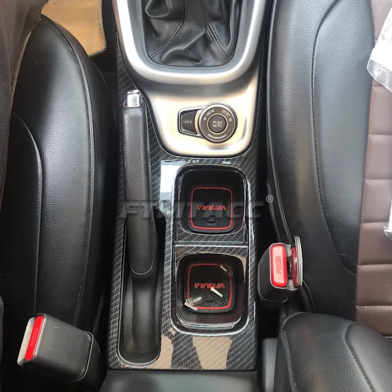 ABS Console Central Front Water Cup Holder Decoration Panel Cover Trim For Suzuki Vitara Escudo 2015-2021 Interior Accessories