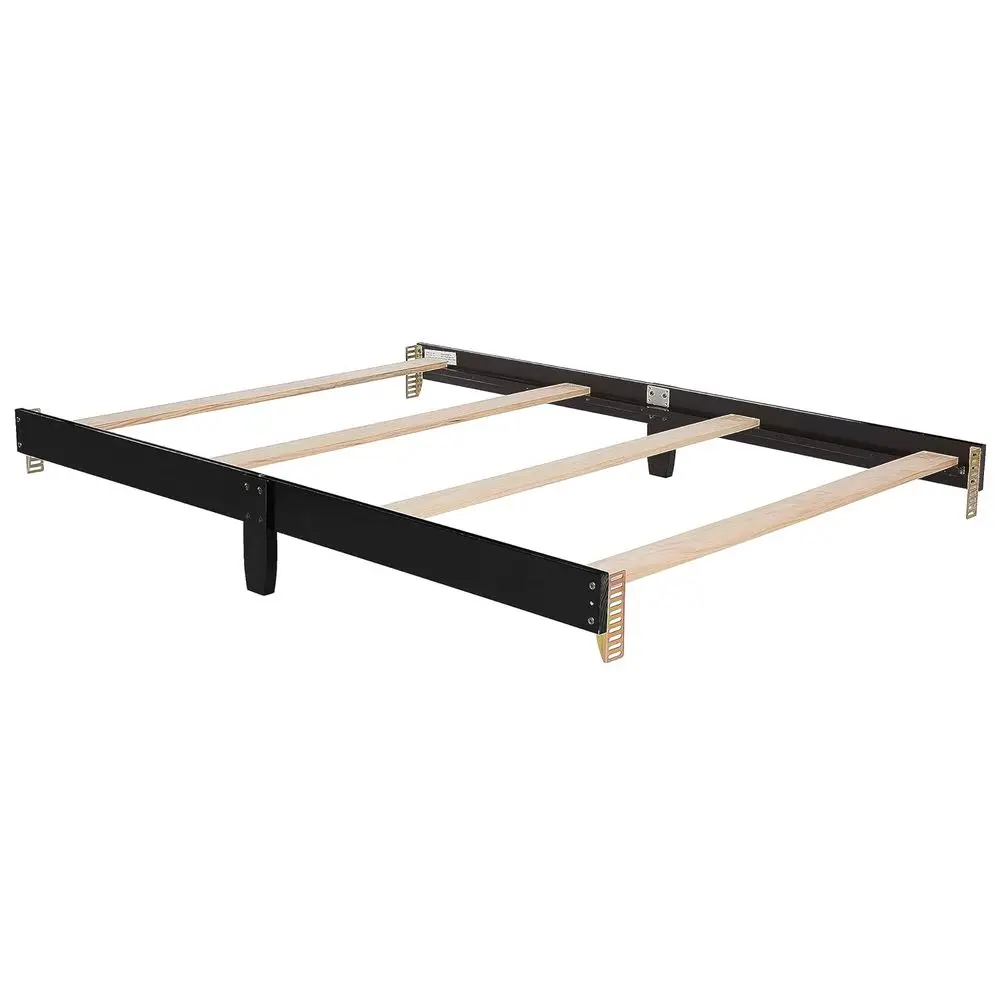 

Full-Size Bed Conversion Kit, Solid Wood Rails, Durable Support, Matte Black