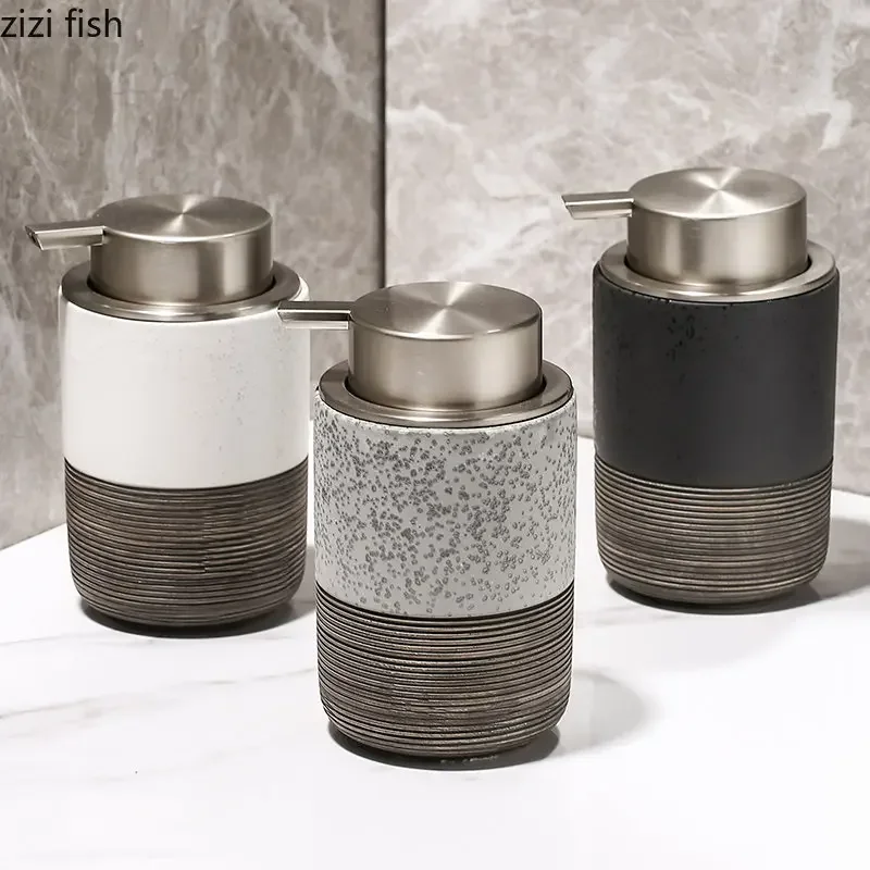 

Ceramic Soap Bottle Hand Sanitizer Flask Detergent Flask Bathroom Shampoo Shower Gel Flask Soap Container Lotion Bottles Frother