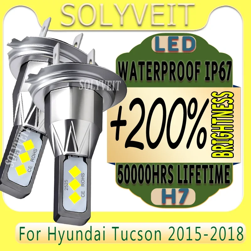 

Enhanced Night Visibility Waterproof Design Easy Fit Powerful Brightness LED Headlight For Hyundai Tucson 2015 2016 2017 2018
