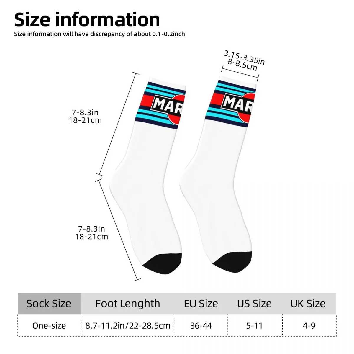 Martini Racing Team Socks rally calze eleganti calze da uomo antibatteriche autunnali calze da arrampicata dal Design confortevole