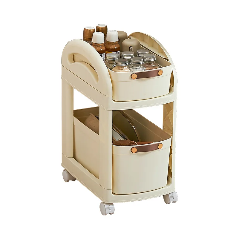 رف المطبخ متعدد الطبقات من الأرض إلى السقف، رف تخزين البهارات متعدد الوظائف، عربة رف قابلة للسحب #5