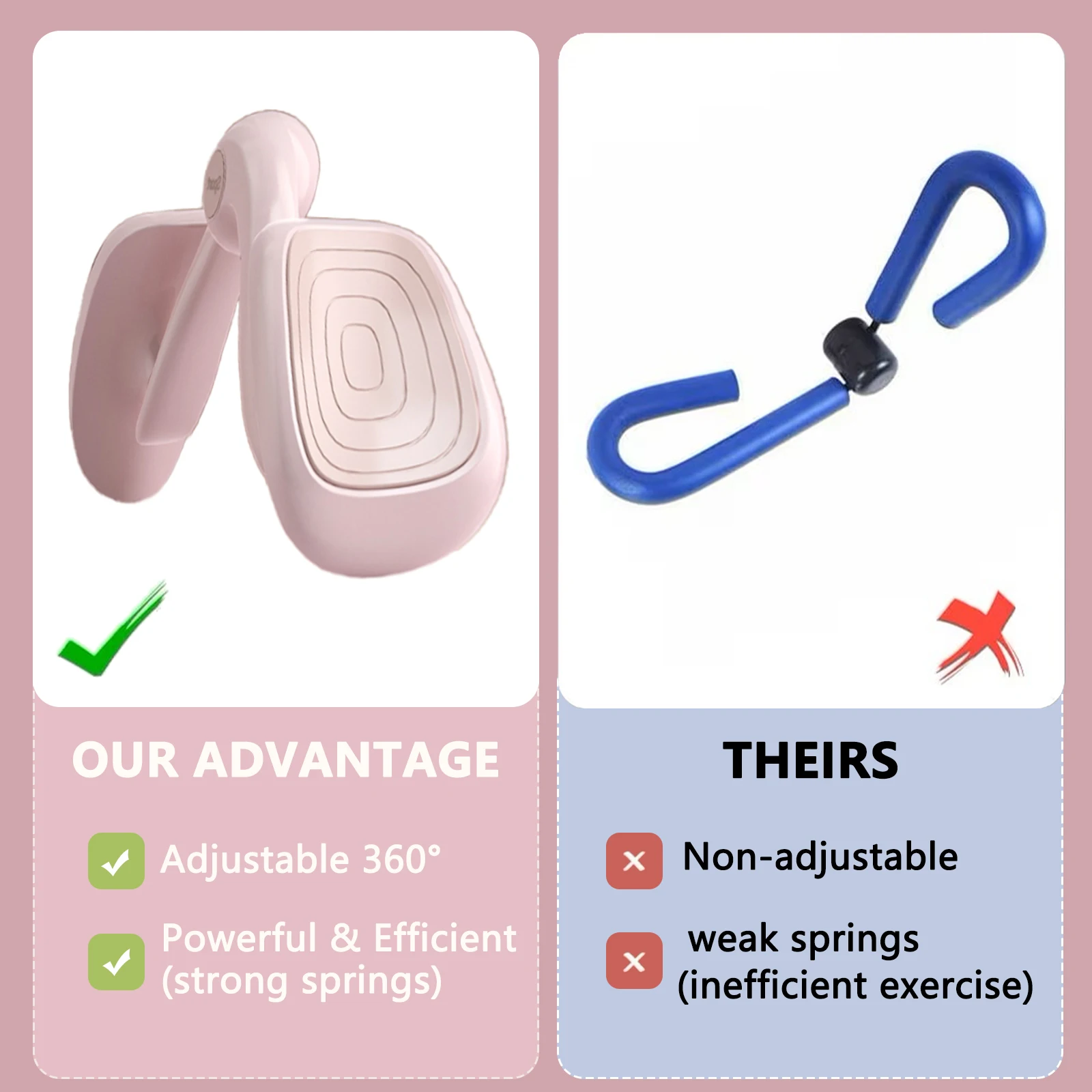 Hip Trainer Clip, Pelvic Floor Muscle Strengthener, Arm Leg Exerciser with Baffle Correction Beautiful Buttocks