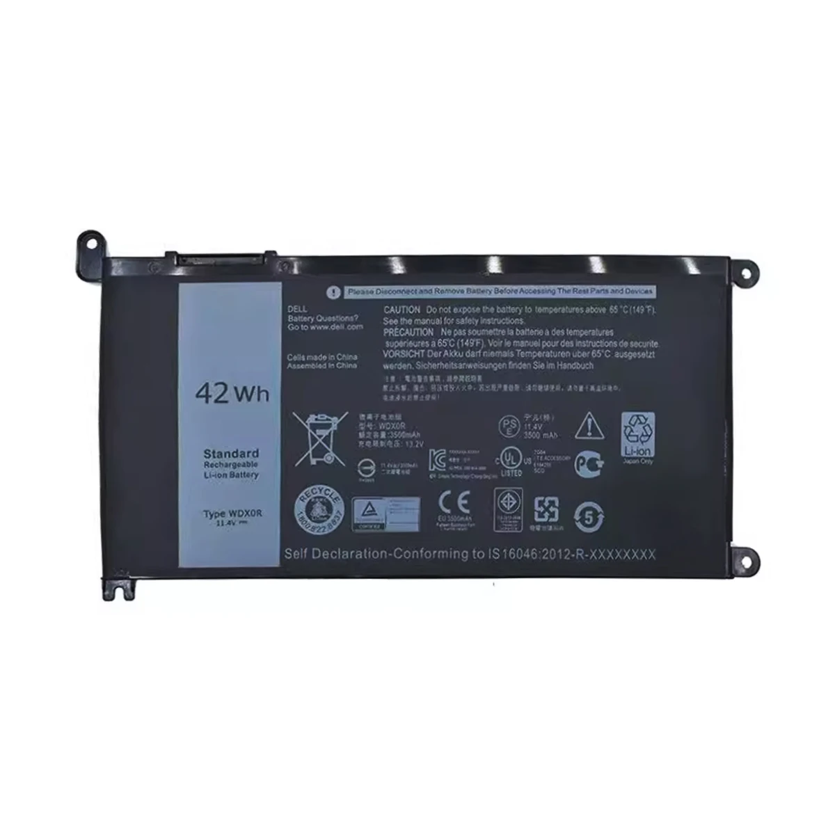 WDX0R Laptop Battery For DELL Vostro 5468 5471 5568 Inspiron 17 5770 5767 5765 15 5584 5567 7560 3583 5538 5567 5568