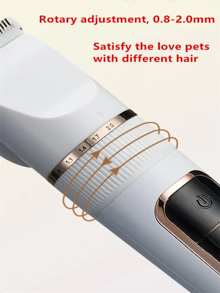 Professional Pet USB Rechargeable Electric Groomer 3W Large Dogs, Curly Coated Dogs, Long Hair Cats Electric Animal Shaver