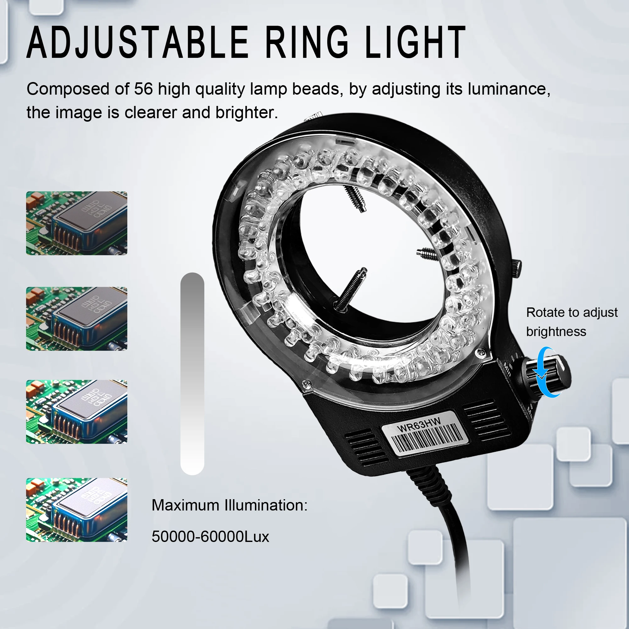 NICE-POWER مجهر رقمي 48MP 1080P مجهر فيديو صناعي 150X عدسة تكبير مصباح مصمم على شكل حلقة لحام إصلاح الإلكترونية