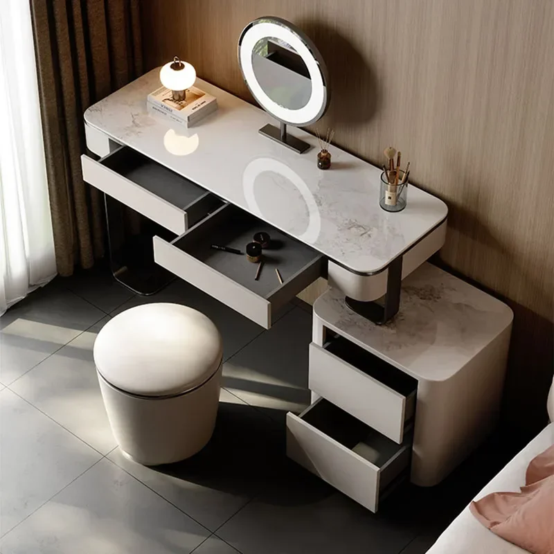 Bedroom Luxury Vanity Table Stool Nordic Style Girls Makeup Vanity Table European Beauty Penteadeira Home Furniture