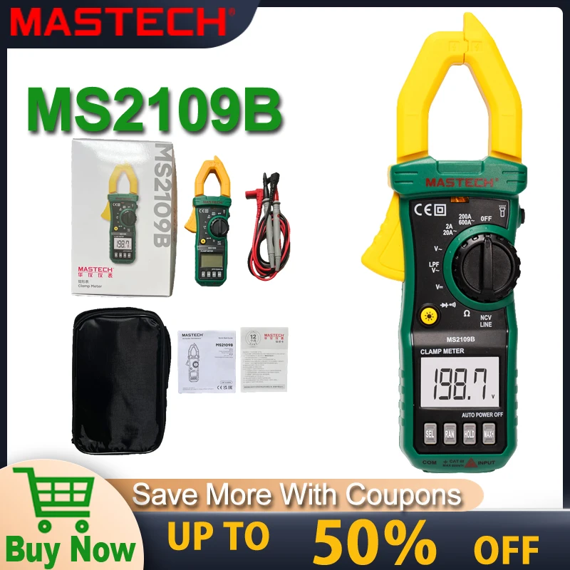 

Mastech MS2109B цифровой тестер, профессиональный вольтметр, плоскогубцы, амперметр, электрический мультитестер