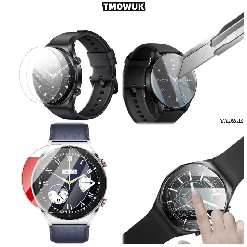

For Xiaomi Watch S1 S3 Pro S4 Sport Easy-Apply Tempered Glass Screen Protector HD 9H Scratch-Proof Bubble-Free