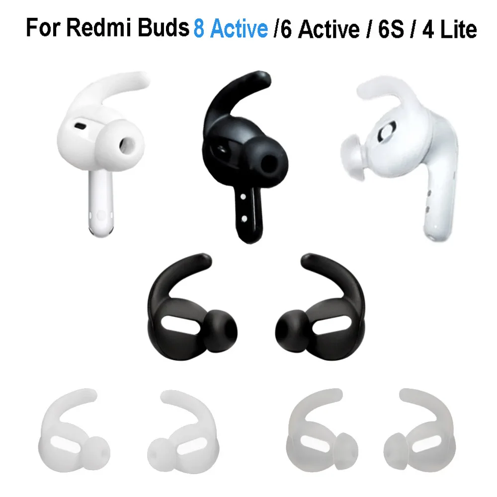 Haczyki na uszy do słuchawek Xiaomi Redmi Buds 8 Active / 6 Active / 6S / 4 Lite, osłonki na etui, nakładki na słuchawki [Nie pasują do etui ładującego]