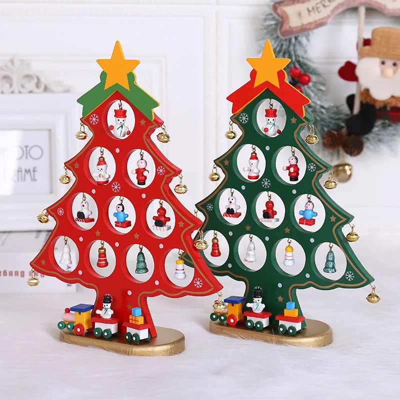 

Wood Christmas Decorations 2024 Navidad Tabletop Christmas Tree Wooden Crafts For Kids New Year Xmas Ornaments