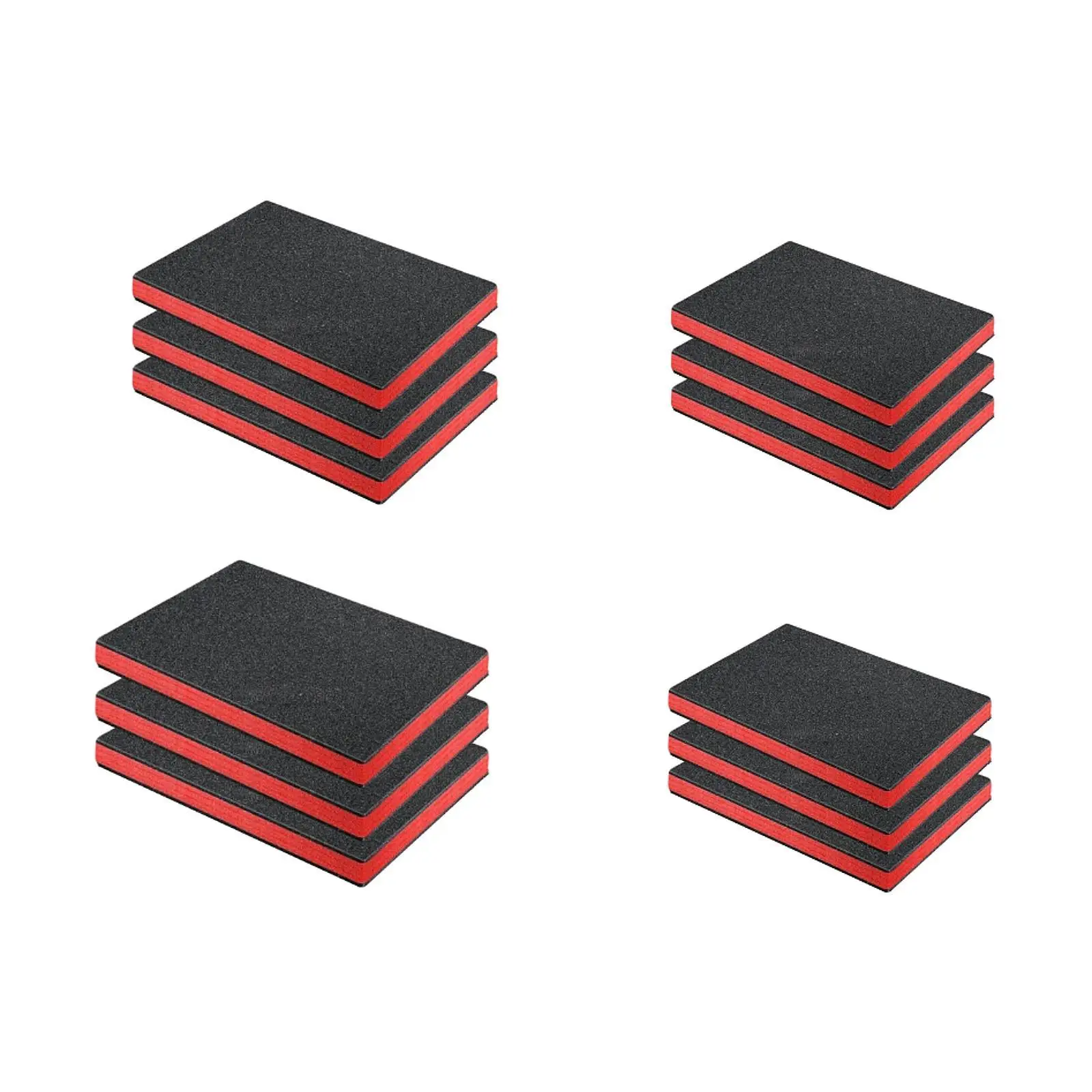3x Tool Box Foam Inserts Reusable Professional Anti Slip Removable for Toolbox Storage Tabletop Miniatures Transport Padding