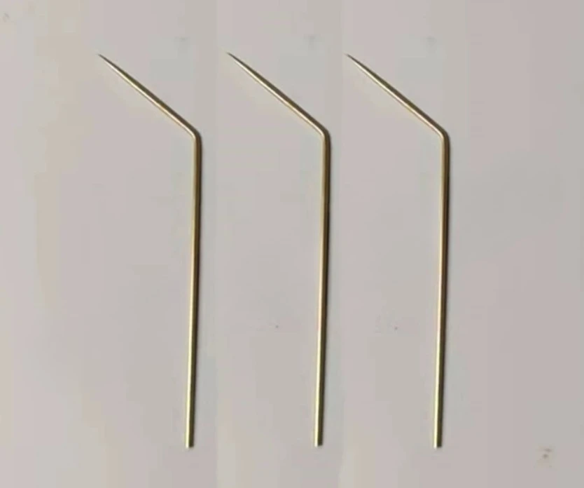 Tungsten steel bend probe 1um micron, chip wafer probe station test needle，Pack of 10