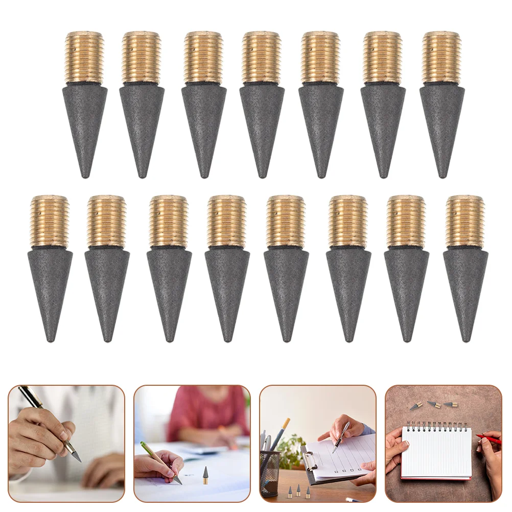 15 Pcs Replacement Pencil Tip Graphite Tips Replaceable Heads Writing Compact Infinite Portable Replacements