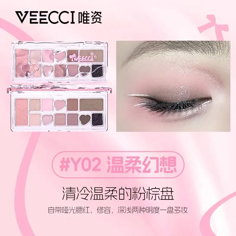 VEECCI 11-kleuren oogschaduwbakje Langdurige meerkleurige oogschaduw Parelmatte micro-glans make-up