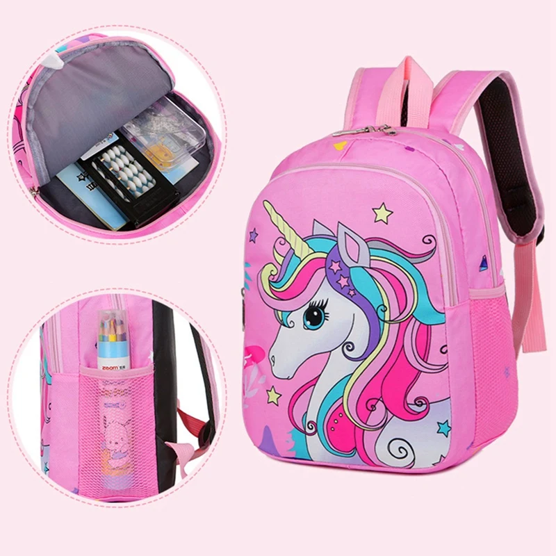 

Kids Cartoon Unicorn School Bag Dreamy Candy Color Preschool Backpack Water Resistant Girls Toddler Backpack Children s Gift