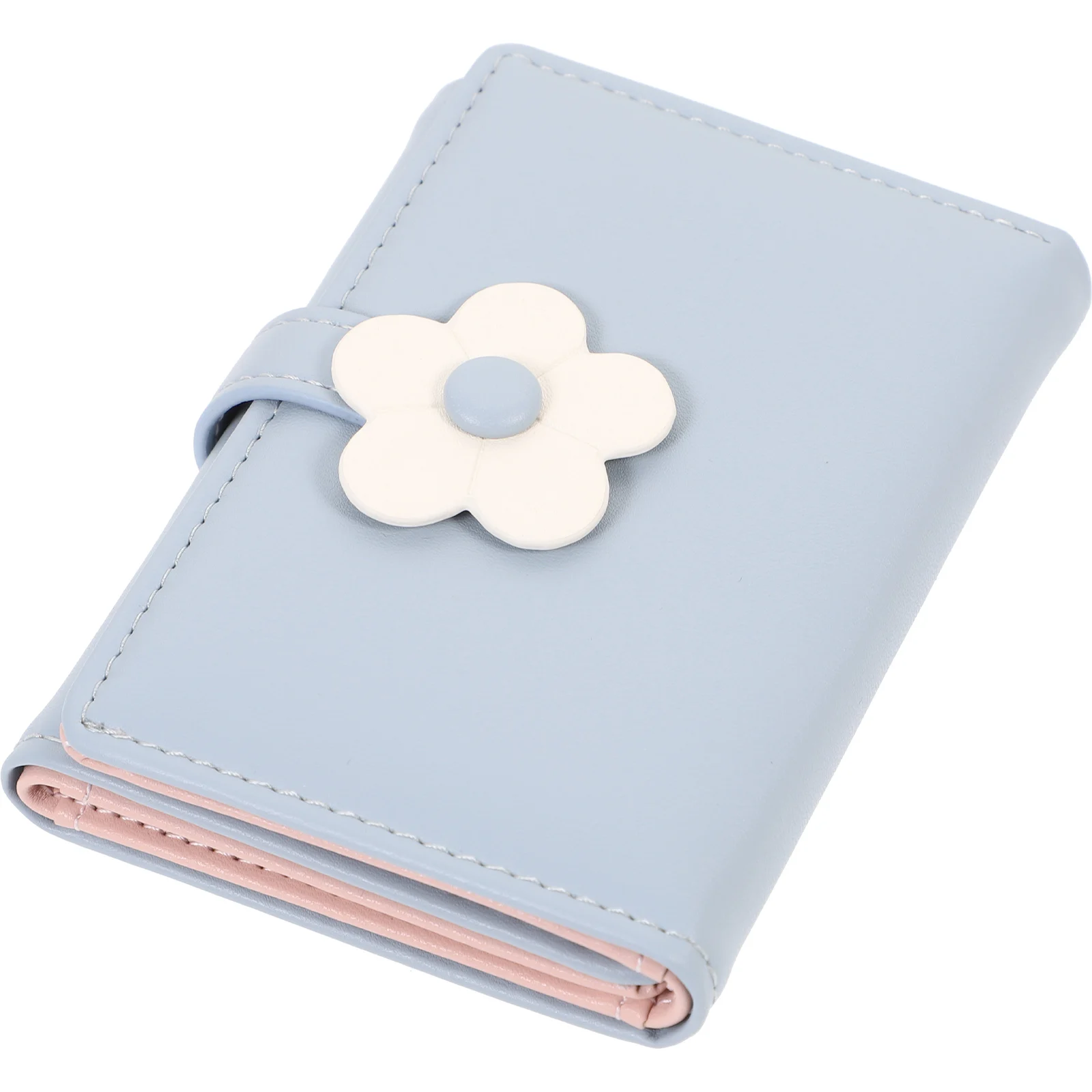 

Ladies Wallet Small Fashionable PU Fold Flower Decoration Card Holder Coin Purse Women Bags Accessory