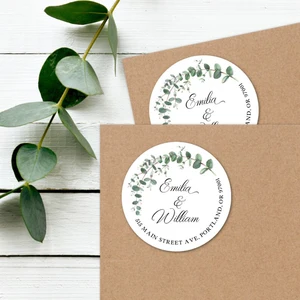 Personalisierte Aufkleber mit Logos, projizieren Sie Ihre eigenen Aufkleber, geeignet für Hochzeit, Geburtstag, Taufe, 3,5 cm, 4,5 cm, 6 cm 6 Hauptverkaufsaufkleber Glück - №5