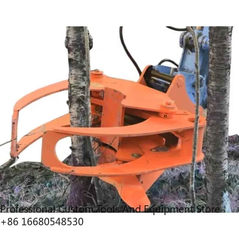 HotHigh Quality Customizable Excavator Log Grab Tree Pruning Cutting Branch Shear Harvesting Equipment 150-250mm Cutting Width