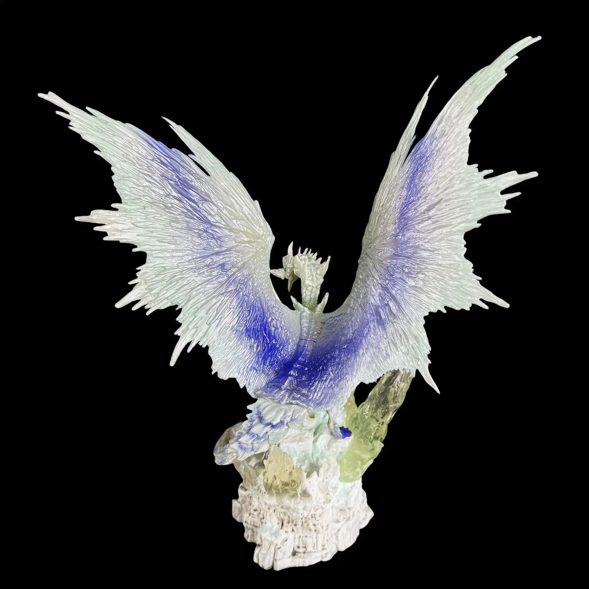 22CM monstre chasseur monde glacé Velkhana GK Statue Anime figurines d'action faites à la main étui de bureau décoration ornement cadeau