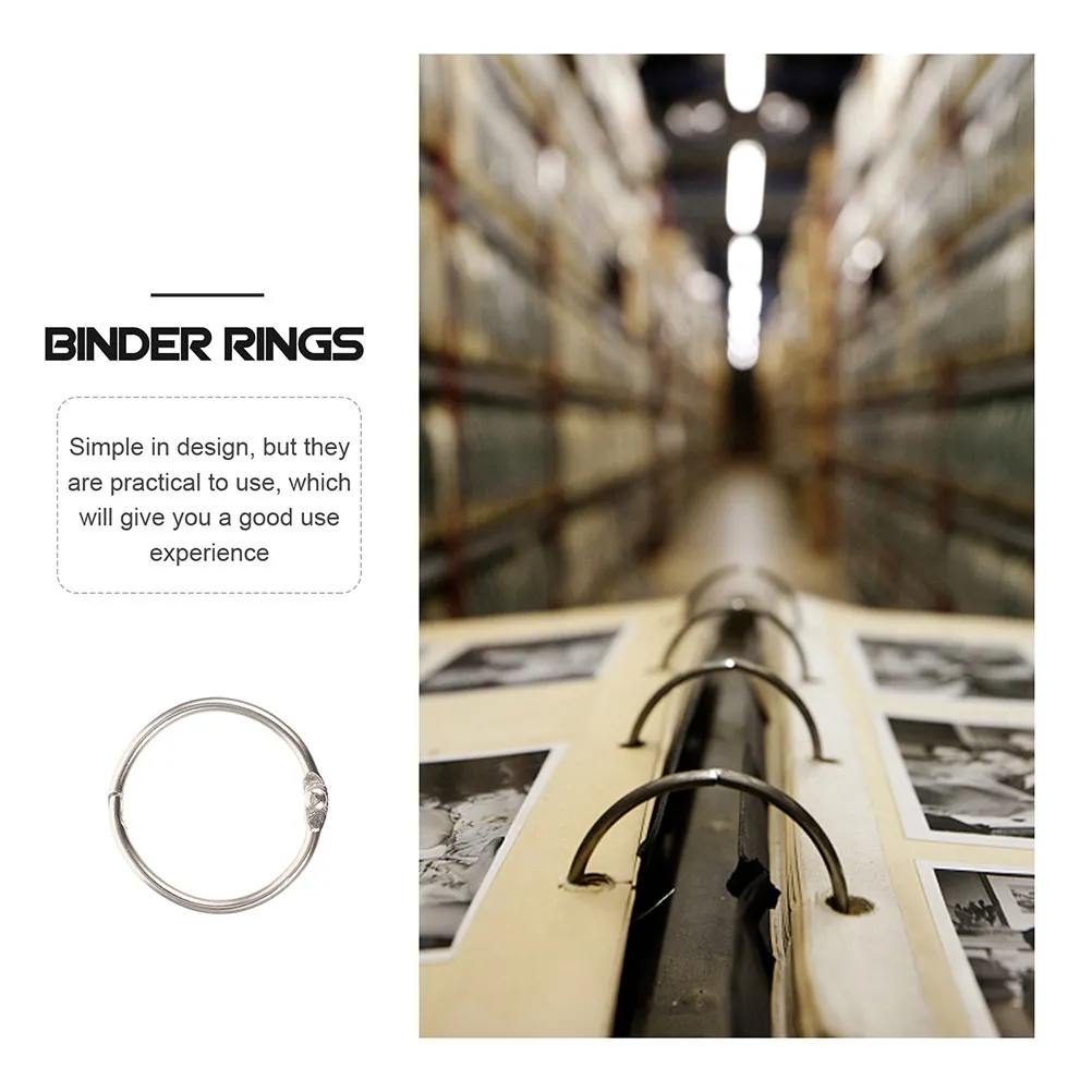 60 Pcs Loose Binder Rings for Flashcards Leaf Book Removable Loose-leaf Binders