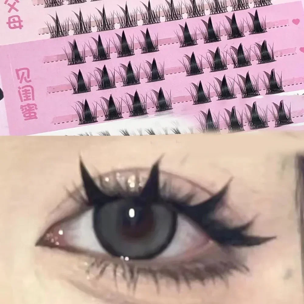 

New Fashion False Eyelashes Mixed Natural Simulation Segmented Thick Dense Curled Manga Lower Lashes New Year Limited Gift