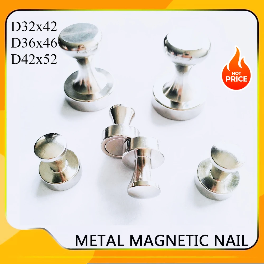 Metal Magnetic Nails D32x42mm  Strong Magnetic Nails D36x46 mm Fridge Pastes White Board Office Powerful Magnet Thumbtack D42x52