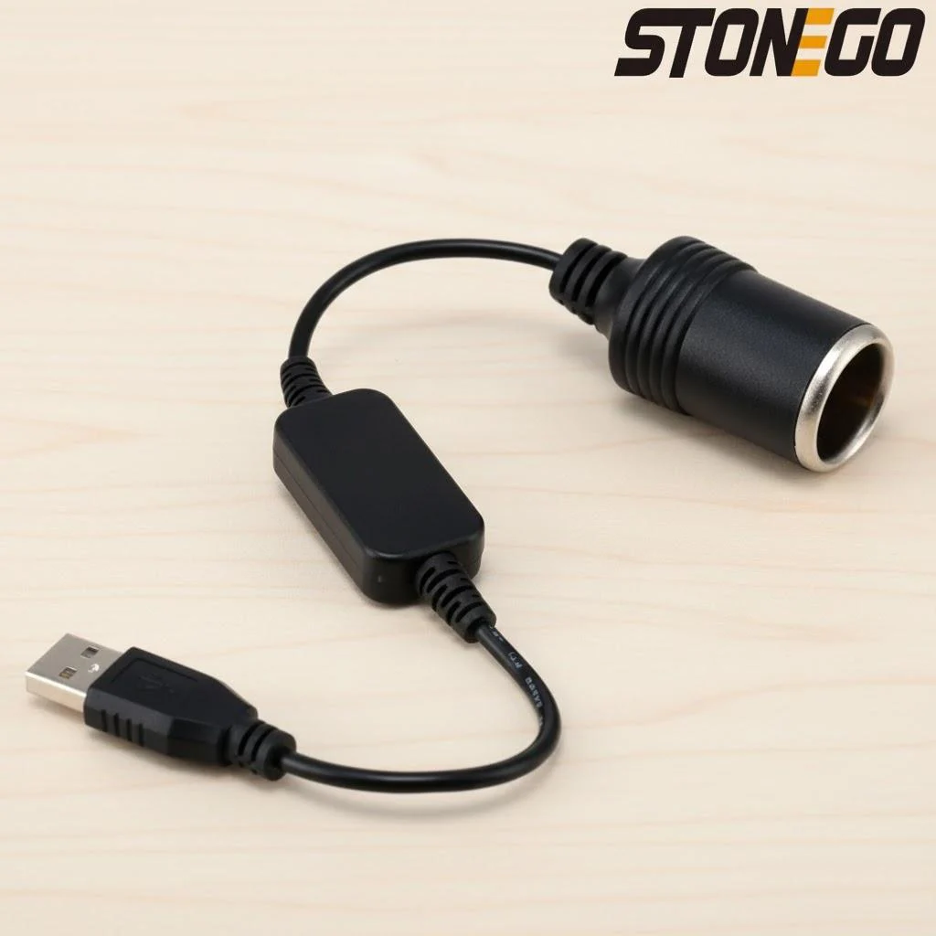 5V 2.1A USB to 12V 8W Car Cigarette Lighter Adapter Converter for Charging Accessories Power Supply Car Charger