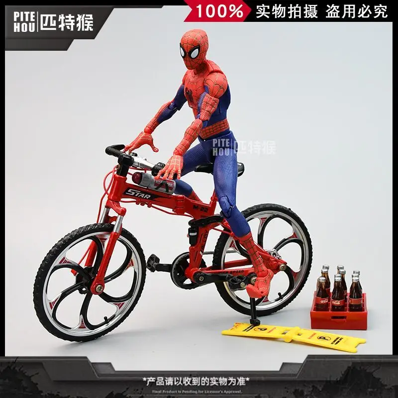 

Spider-Man: Into The Spider-Verse Peter Parker Anime Peripheral Action Figures Movable Joint Garage Kit Children Doll Toy Gift