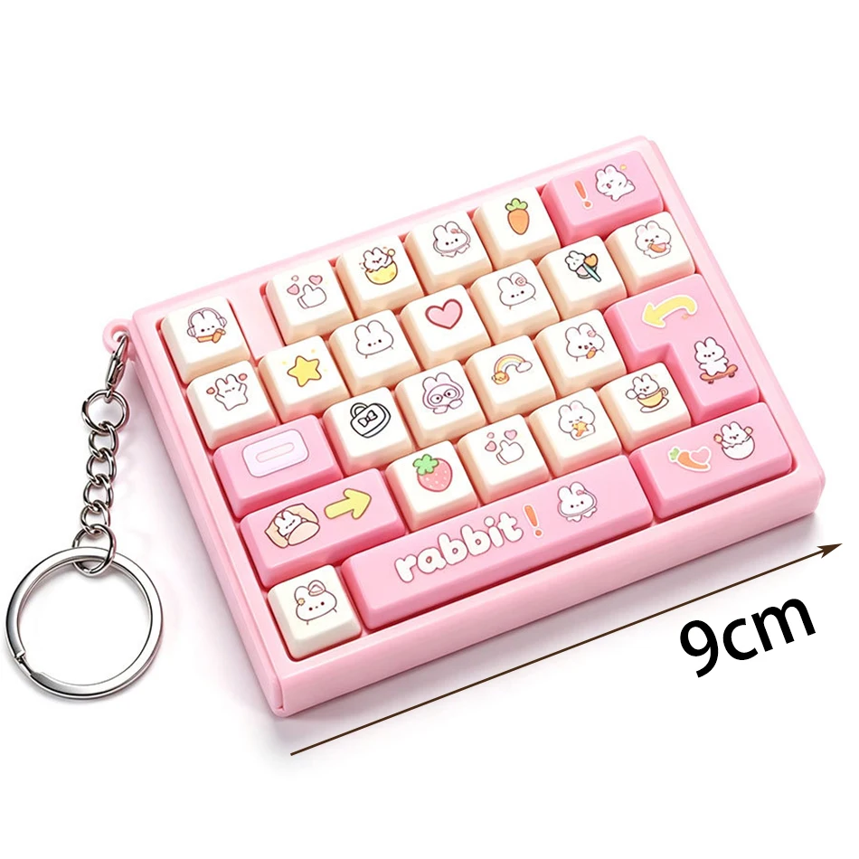 Fun Cartoon Button Clicker Keychain, Stress Relief Gift
