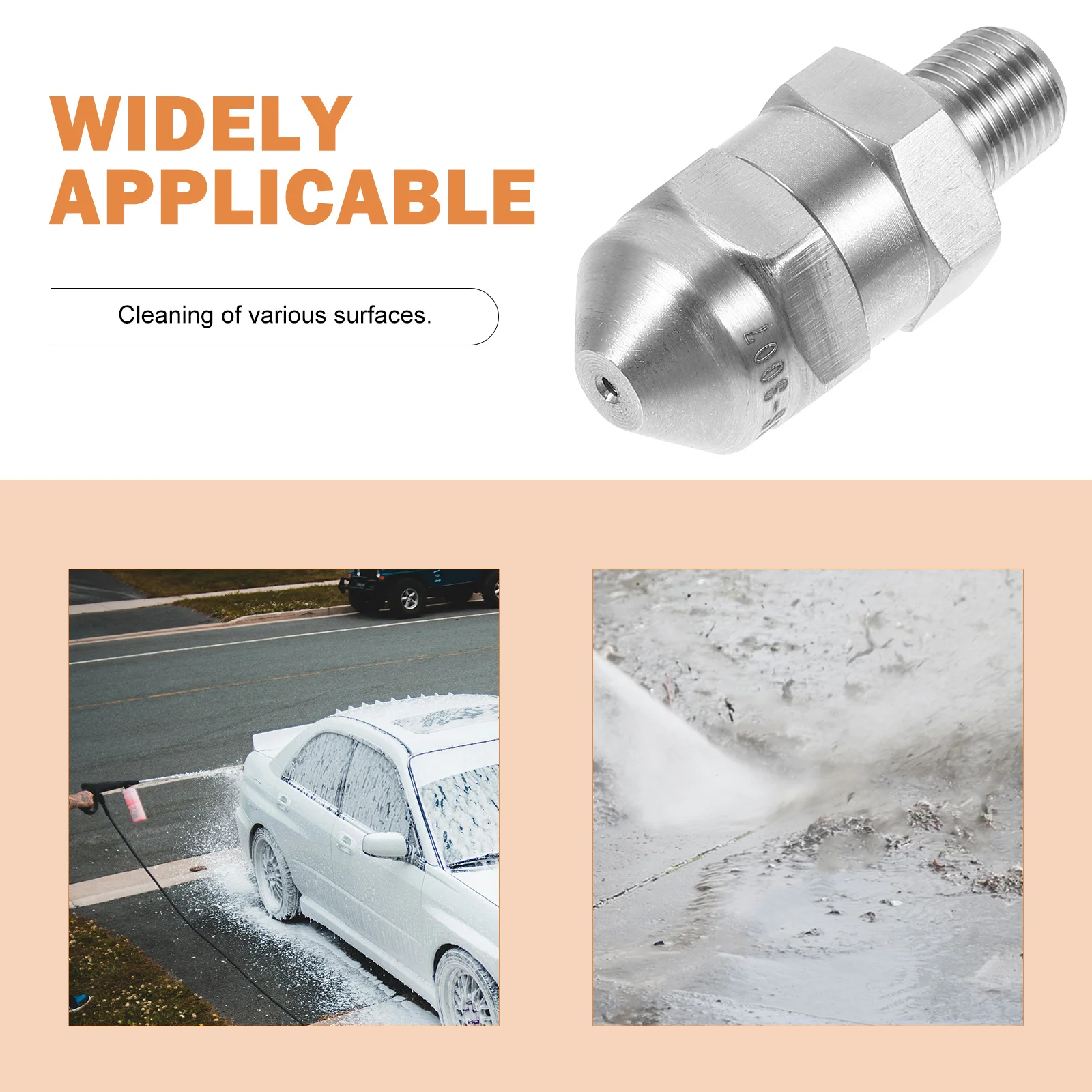 

High Pressure Stainless Steel Nozzle 1 8 Spray Tip Solid Cone Design Car Washing Water Spray Nozzle Metal Sprayer,