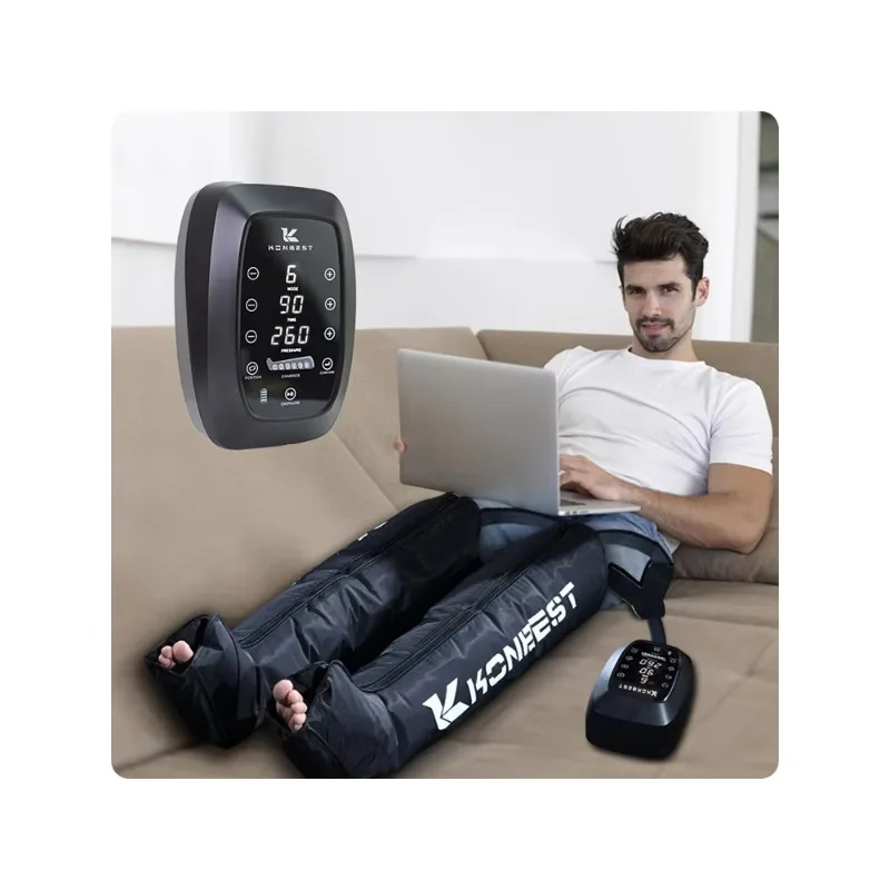 Portable Rechargeable Wireless Air Compression Leg Massager Boots Improve Blood Circulation Recovery Device