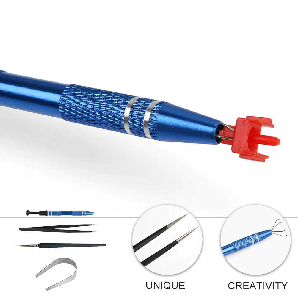 

4 Pcs Professional Keyboard Maintenance Kit Switch Stem Holder Key Puller Lube Brush Tweezers
