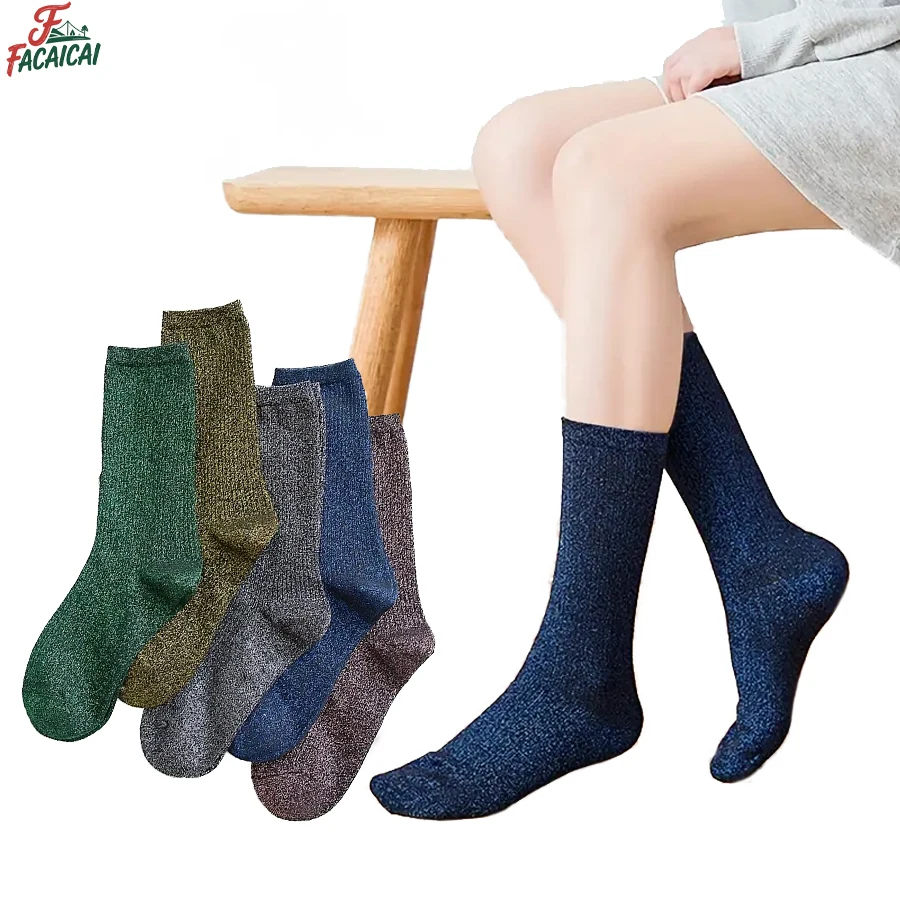 

Women's Novelty Glitter Ankle Socks Casual Ladies Bright Retro Sox Piles,All-Season Fashion Socks for Casual Attire,Cute Socks