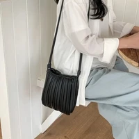 Summer Fashion New Crossbody Bag Women's PU Single Shoulder Mini Bag Luxury Versatile Pleated Casual Small Square Bag Handbags - Image 3